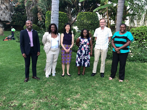 Amanda Marr Chung with her Zimbabwean and British collaborators in Bulawayo, Zimbabwe