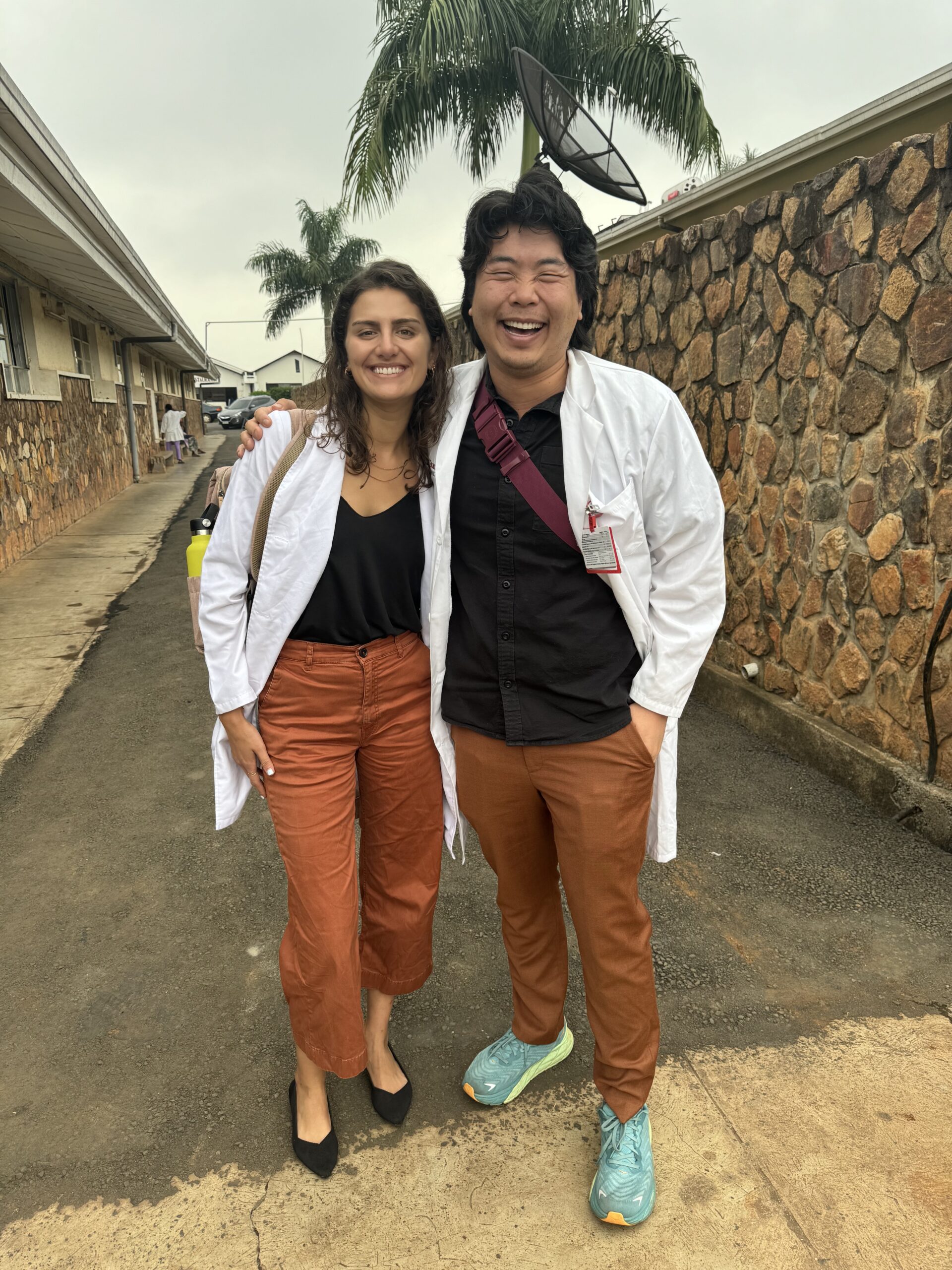 Residents Bright Zhou and Celeste Witting in Rwanda