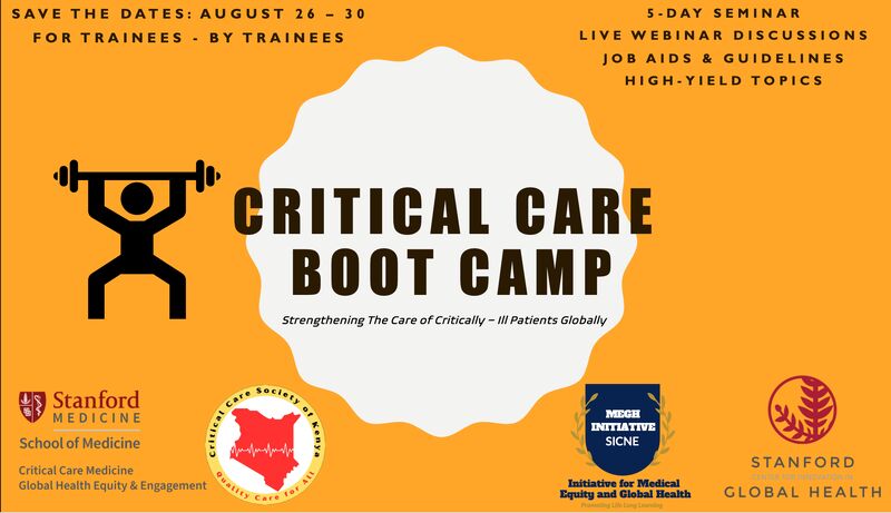 Critical Care Bootcamp
5 day seminar 
live discussioons