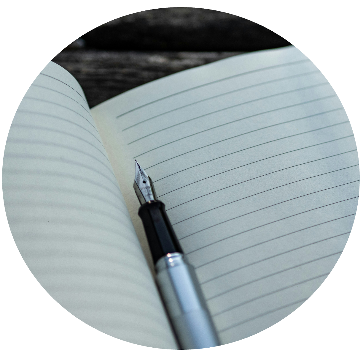 A pen resting on paper