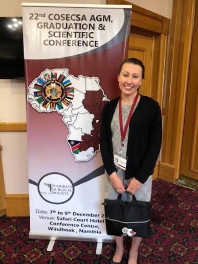 Cara Liebert at a COSESCA conference demonstrating ENTRUST